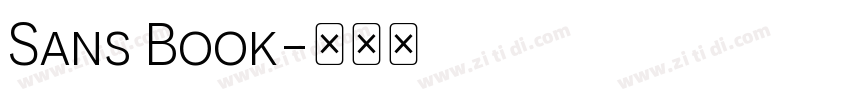 Sans Book字体转换 Sans Book字体转换